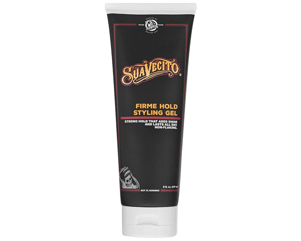 Gel coiffant Suavecito Firme dans une bouteille 8 oz, parfum d'origine et tenue durable.