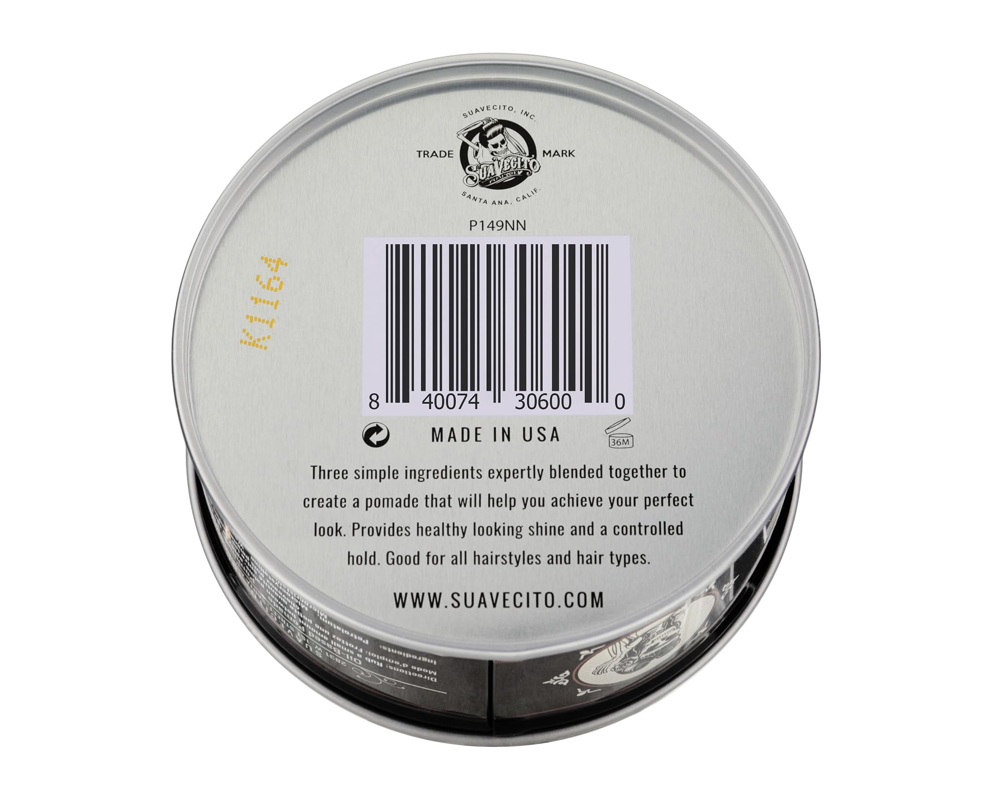 Suavecito pomade: élimine les frisottis et offre une brillance soyeuse.