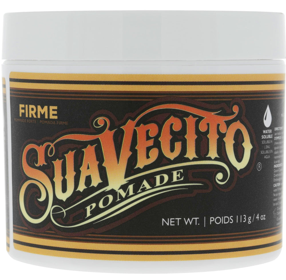 Suavecito Pomade Firme, bouteille 4 oz, coiffage durable toute la journée.