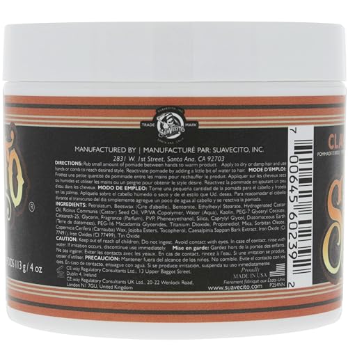 Suavecito Pomade Firme Clay – finition matte, aspect discret et structuré