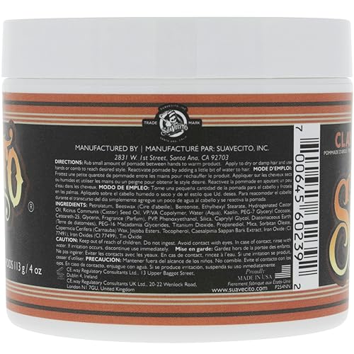 Texture et définition apportées par la Pomade Suavecito Clay.