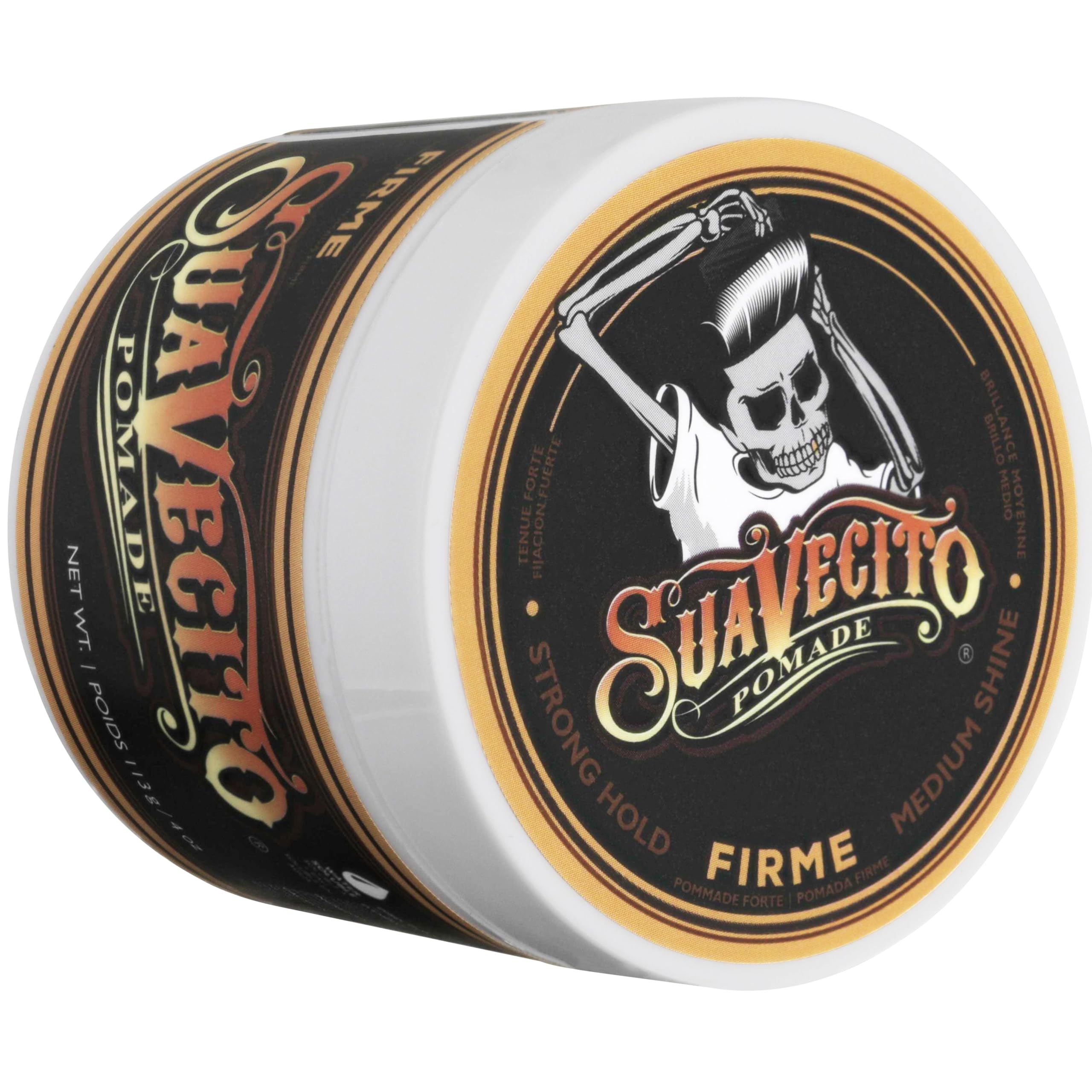 Suavecito Firme, sans flocons, coiffage fluide.