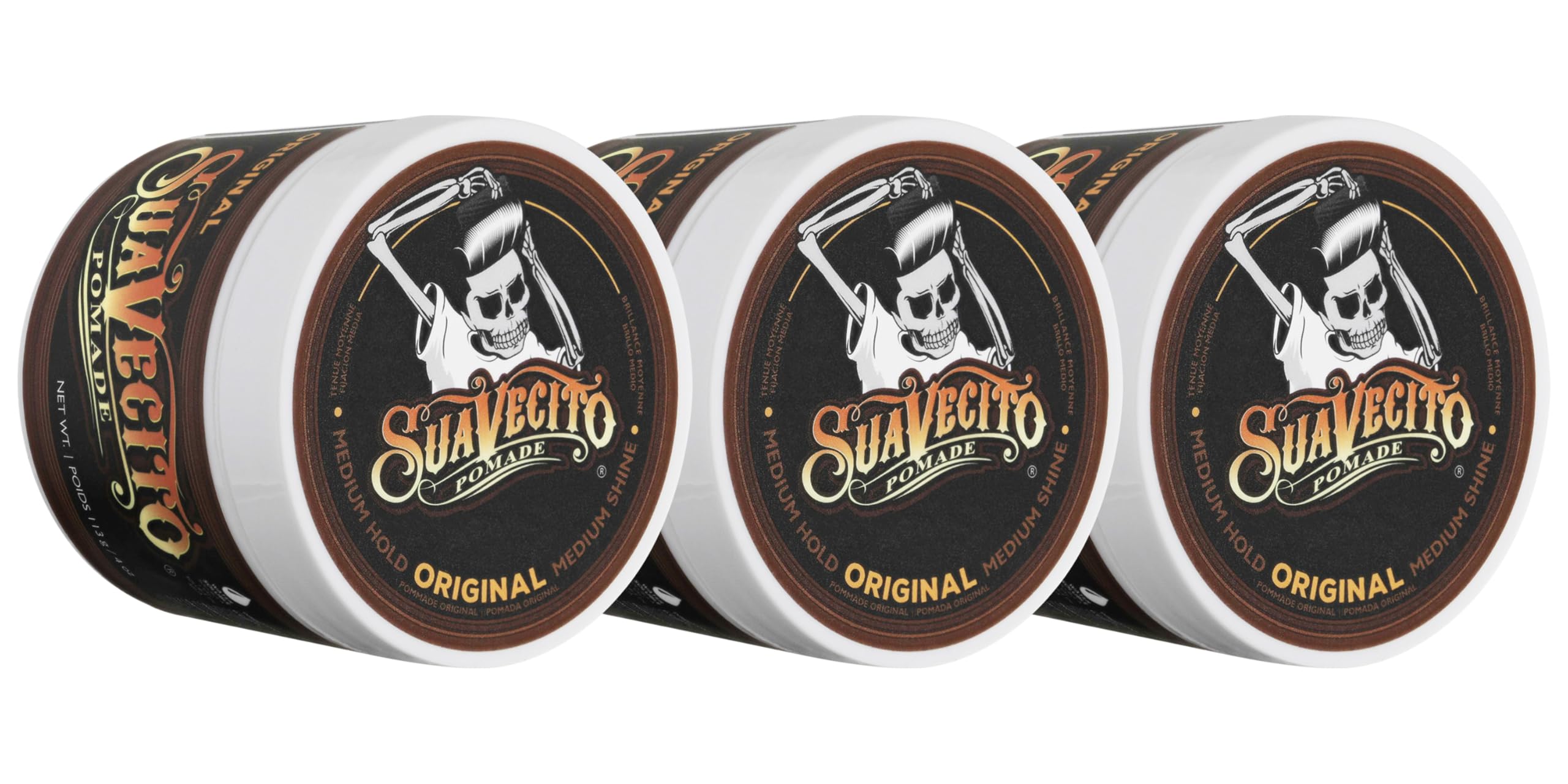 Pomade Suavecito Original Hold: flacon 4oz, tenue moyenne et maniabilité