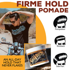 Pommade Suavecito, texture crèmeuse adaptée aux cheveux texturés.