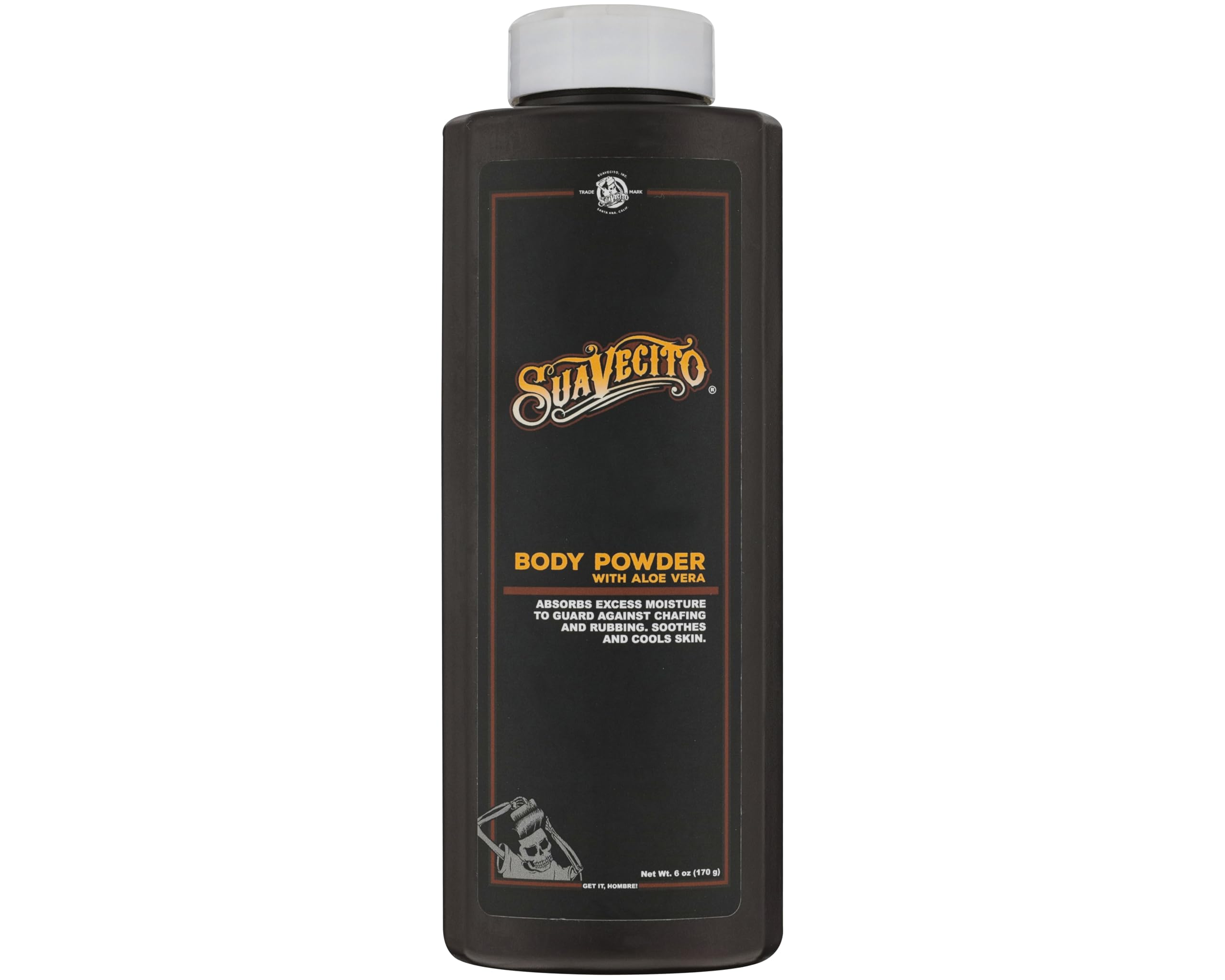 Poudre corporelle Suavecito avec Aloe Vera absorbant rapidement l’humidité