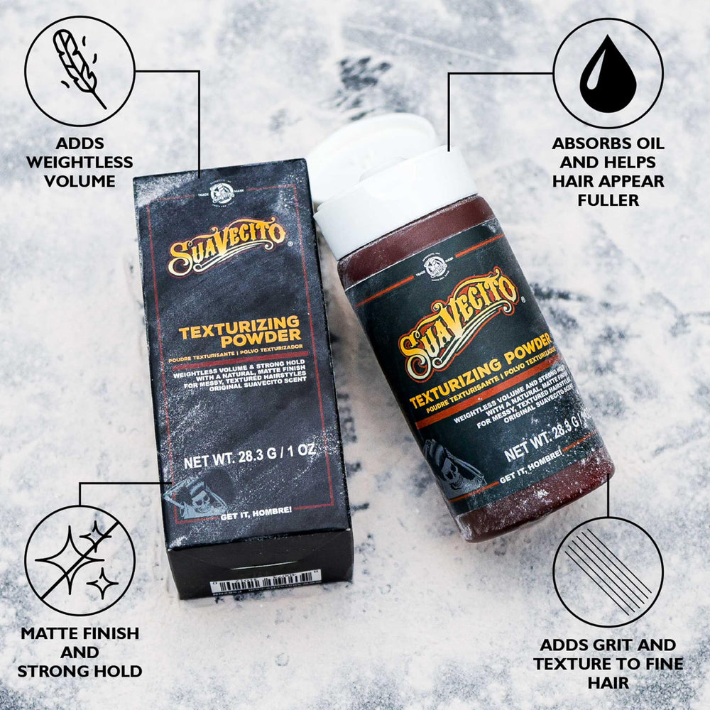 Suavecito Poudre fini mat cheveux montre look discret sans brillance