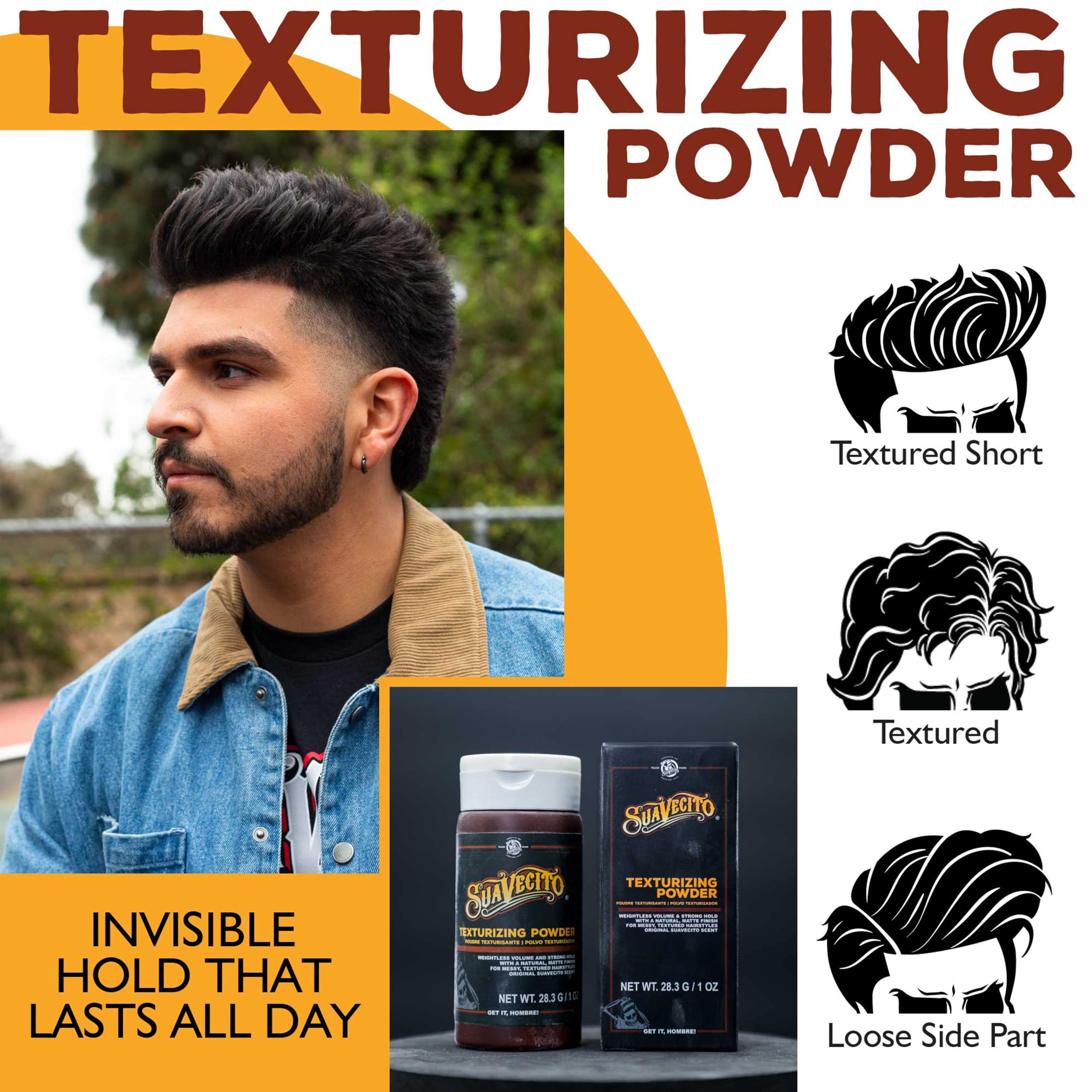 Suavecito Poudre tenue ferme cheveux style durable toute la journée