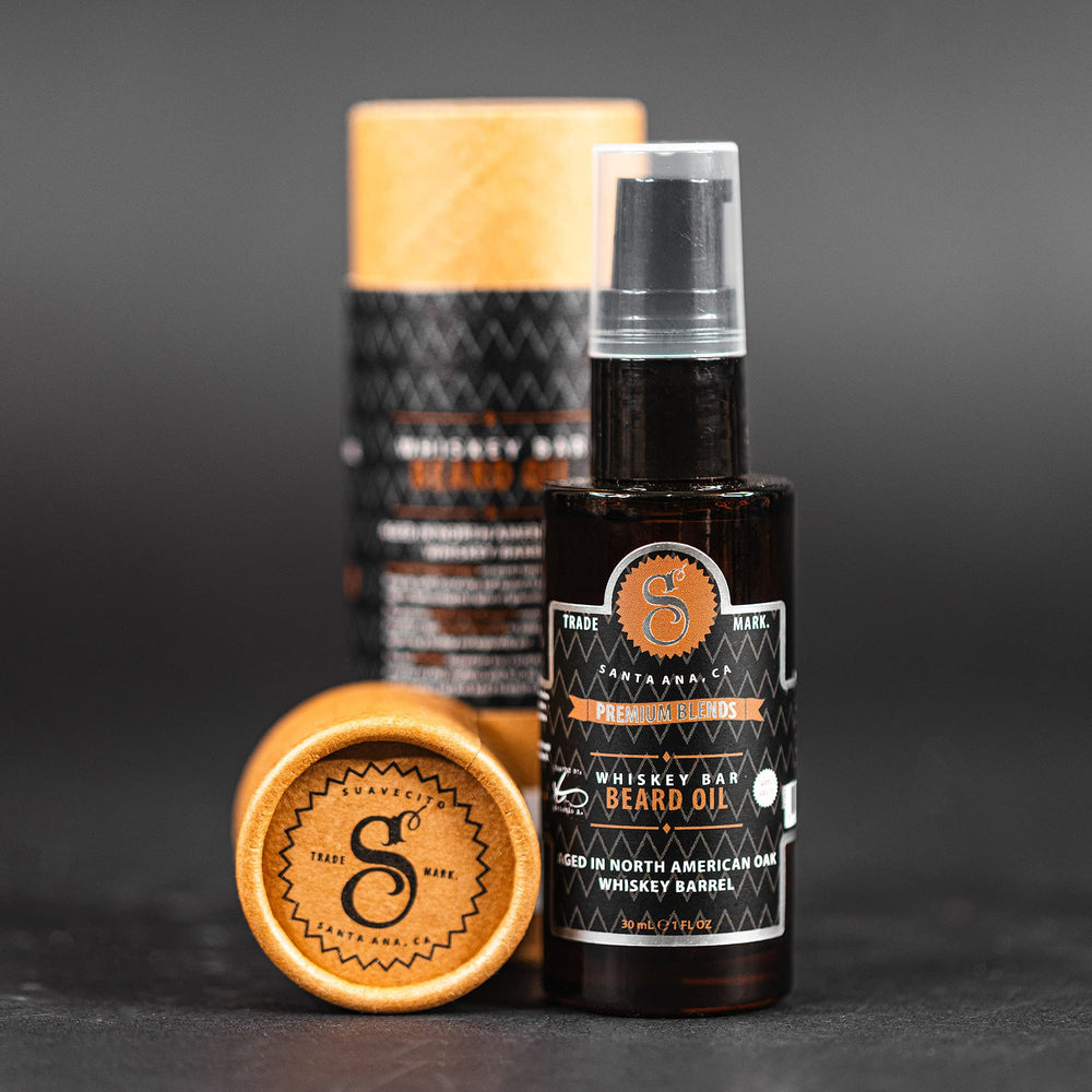 Suavecito Premium Blends Application Huile Barbe : distribution facile et sans gaspillage