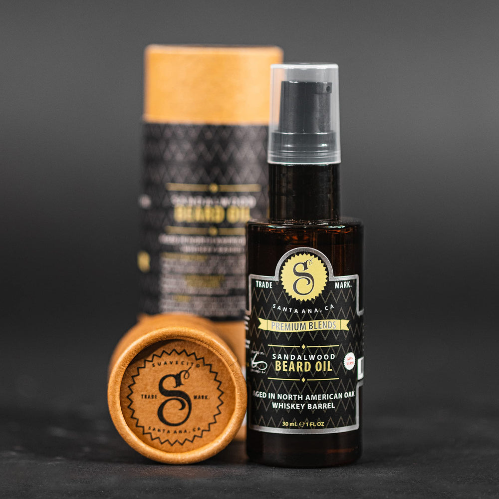 Beard oil Suavecito adoucissant les poils et facilitant le démêlage.