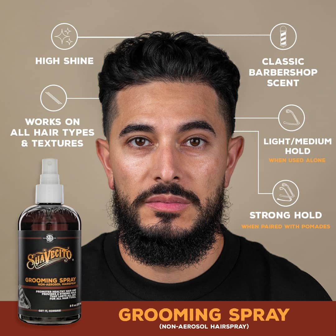 Suavecito, utilisation avec pomade pour compléter le coiffage.