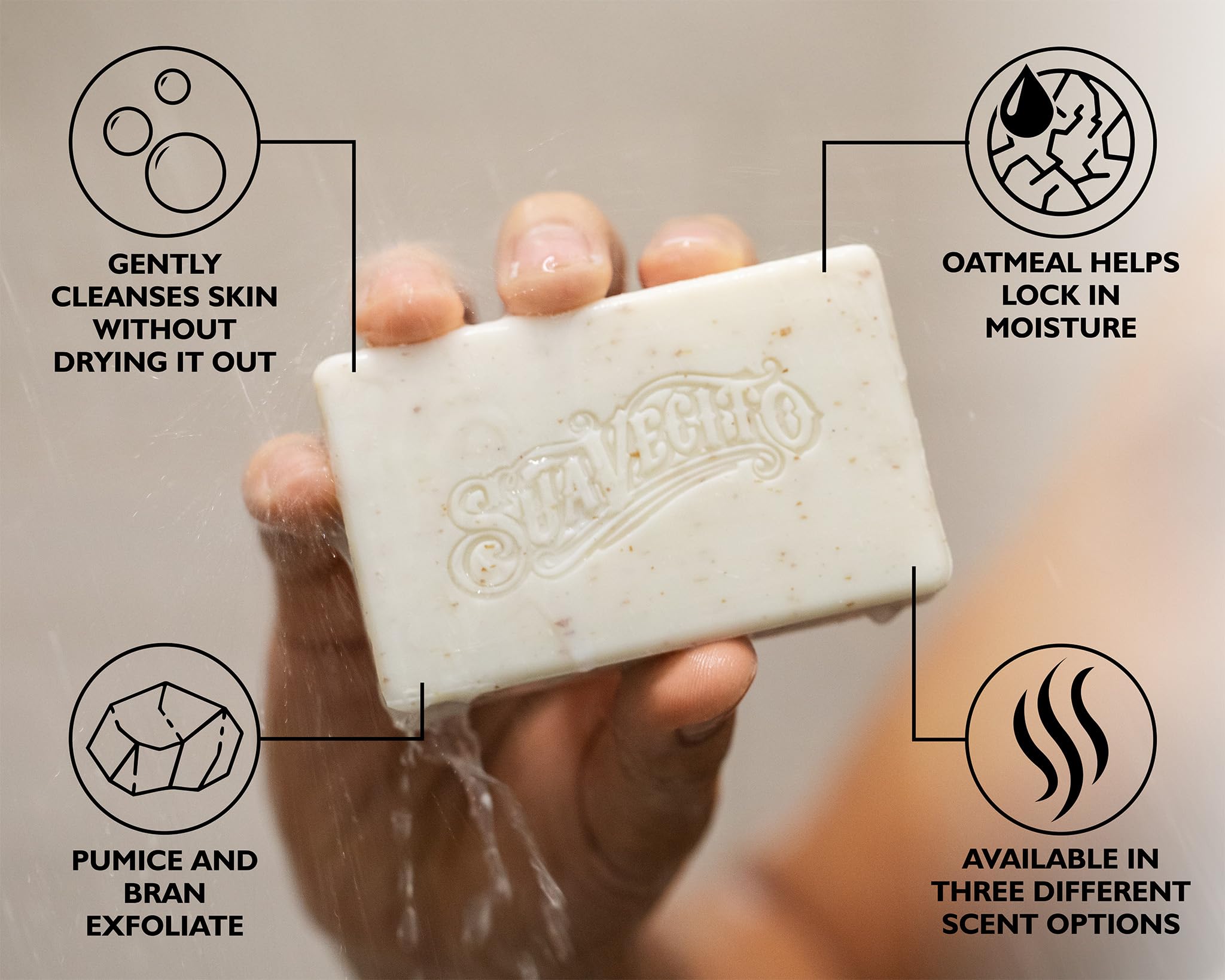 Savon Suavecito Whiskey Bar fabriqué aux États-Unis avec traçabilité et qualité locale.