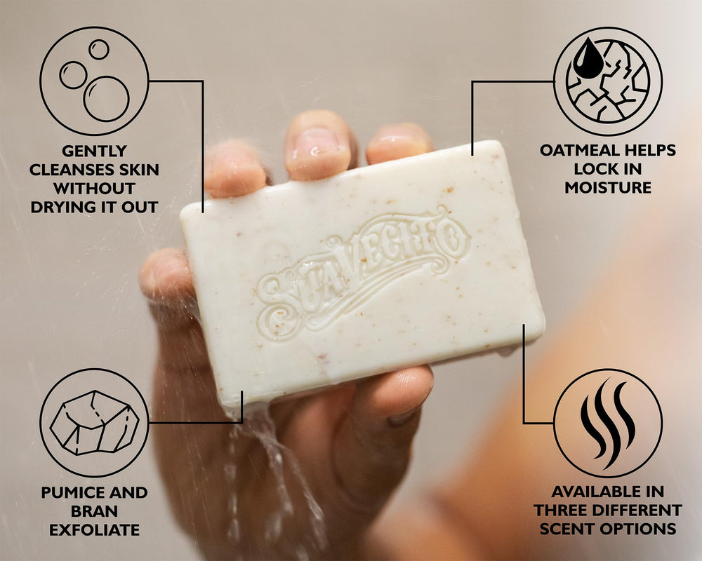 Savon Suavecito Whiskey Bar fabriqué aux États-Unis avec traçabilité et qualité locale.
