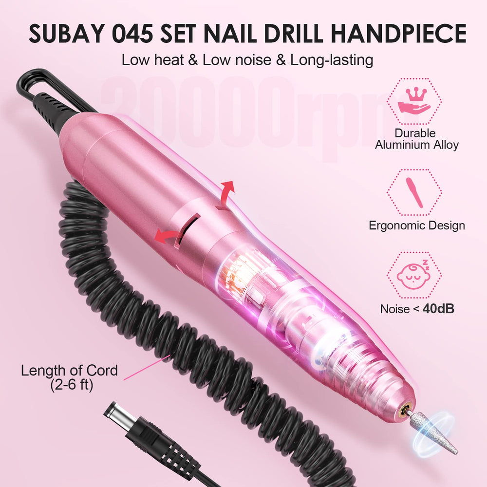 SUBAY perceuse à ongles, porte-bits six trous pour embouts variés