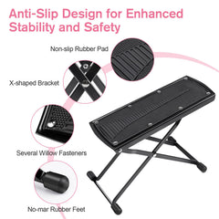 SUBAY Support-pied anti-glissant triangulaire, base solide pour séances de manucure en toute sécurité.