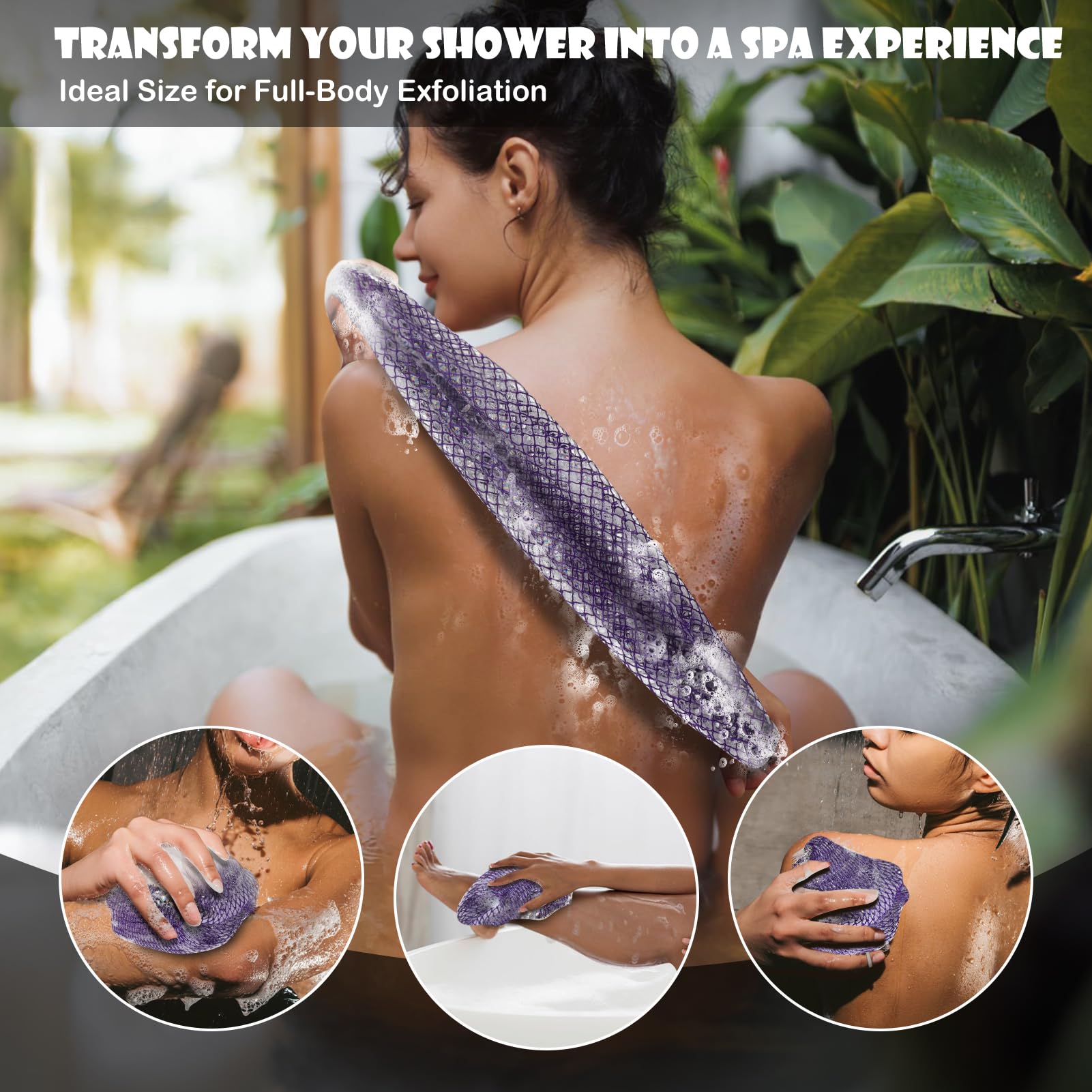 SubSahara Éponge exfoliante durable, sèche rapidement et convient aux peaux sensibles.