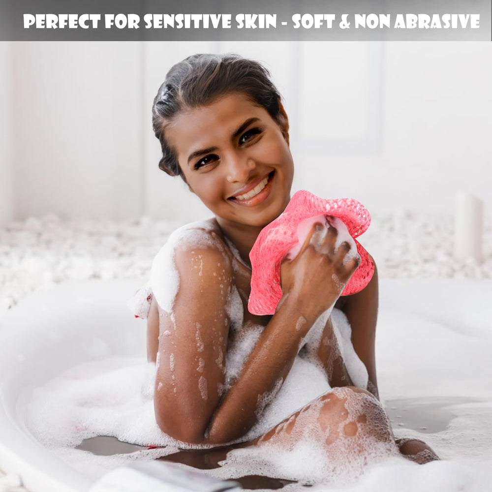 SubSahara éponge avec motif nœud authentique améliore le moussage avec savon.