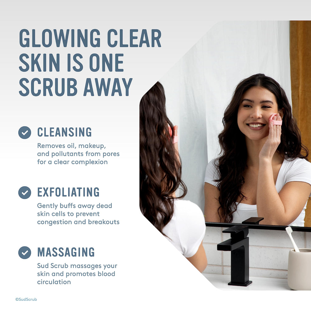 Sud Scrub brosse visage antimicrobienne, surface résistante aux odeurs et germes.