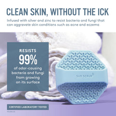 Sud Scrub brosse visage silicone exfoliation délicate pour pores nets.