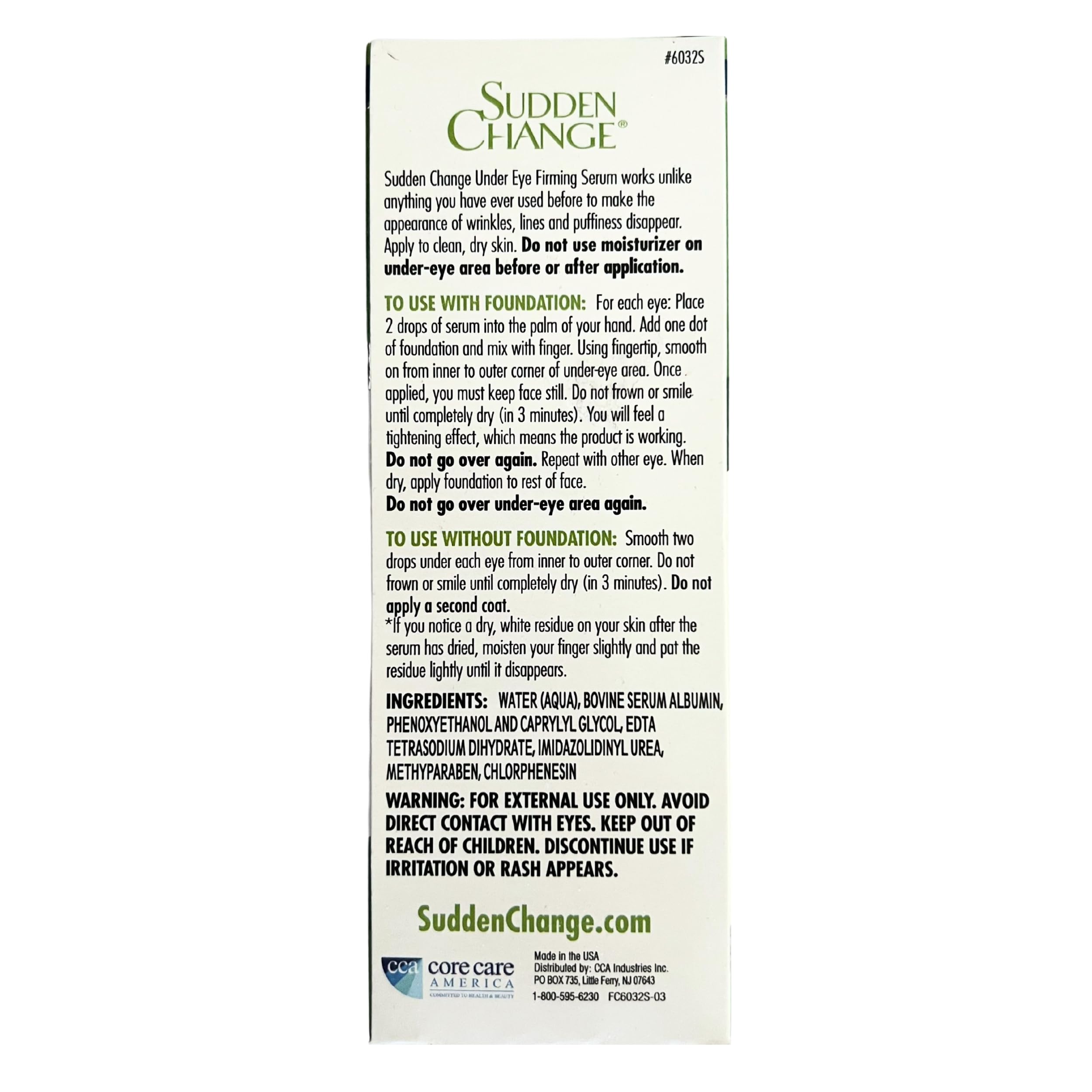 Sudden Change: absorption rapide sans résidu gras pour une routine légère.