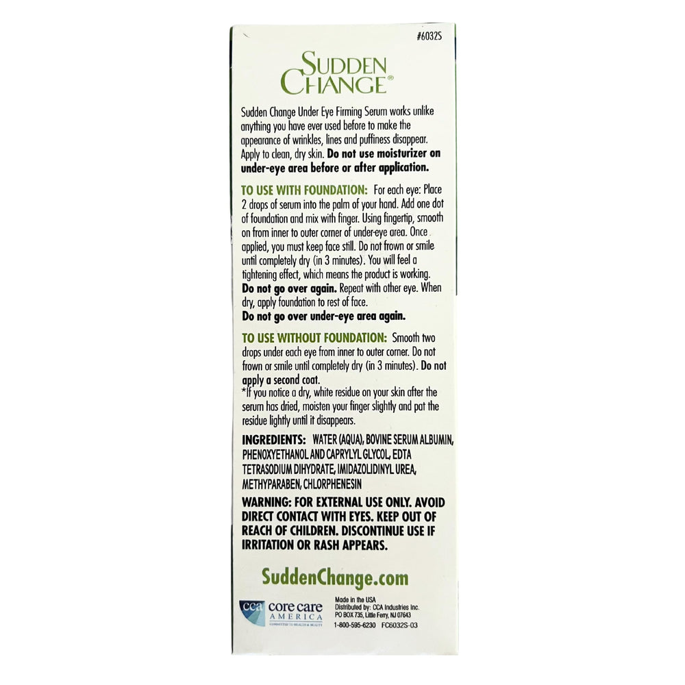 Sudden Change: absorption rapide sans résidu gras pour une routine légère.