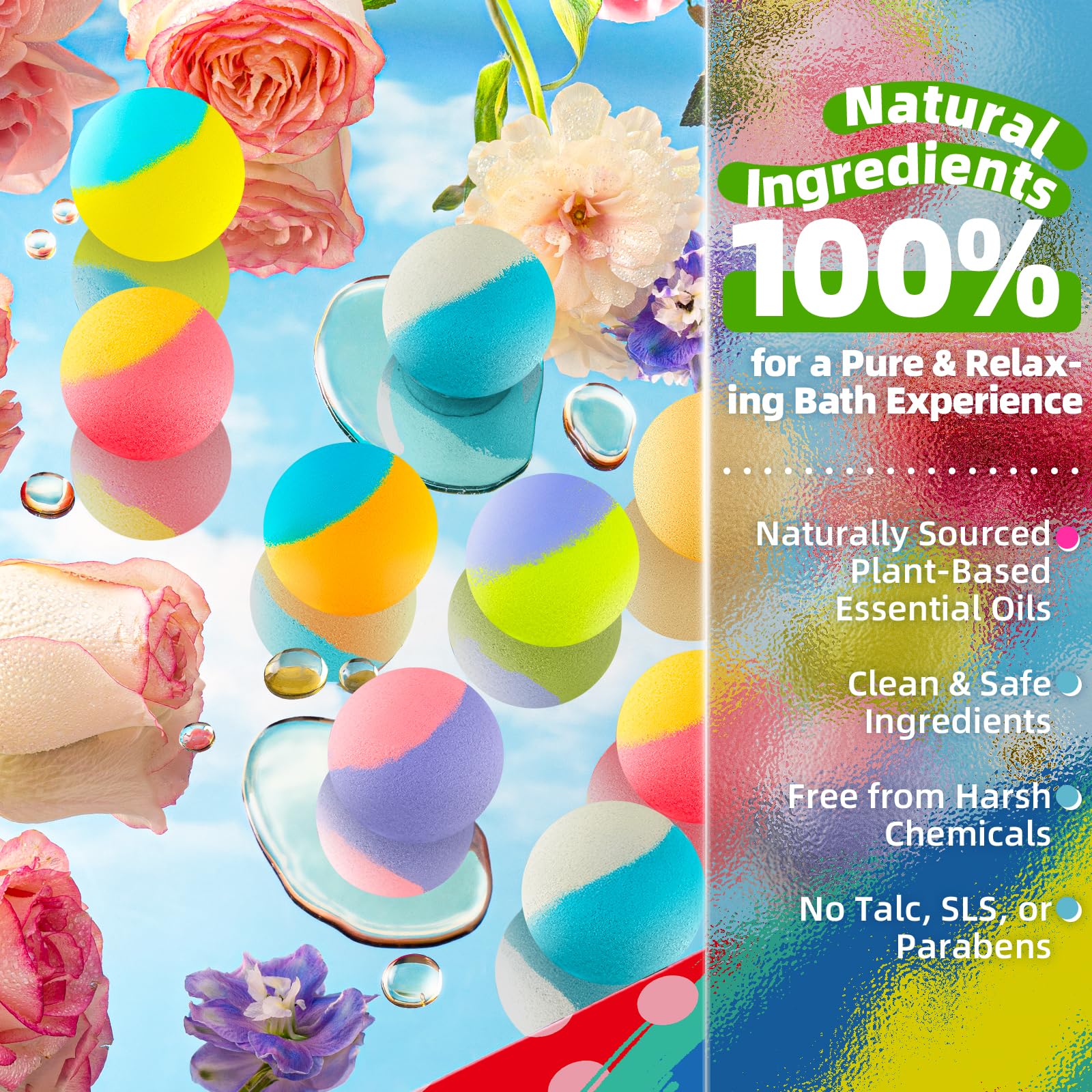 Bombe de bain lavande SudsyRoar procurant relaxation aromatique et douceur.