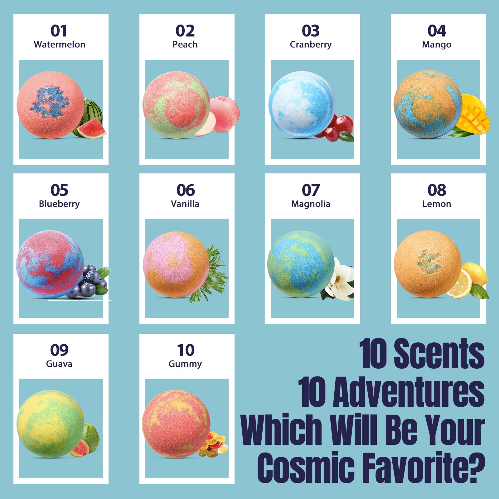 SudsyRoar bombes-bain-galaxie-ensemble-cadeau: cadeau idéal pour anniversaires et fêtes.