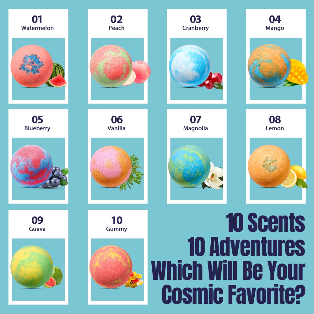 SudsyRoar bombes-bain-galaxie-ensemble-cadeau: cadeau idéal pour anniversaires et fêtes.