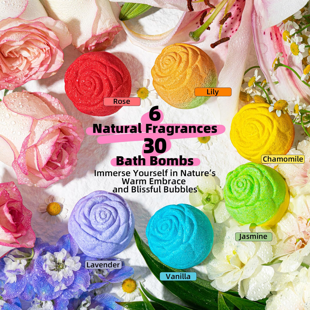 SudsyRoar bombes bain rose vanille: douceur chaude et ambiance cocooning.
