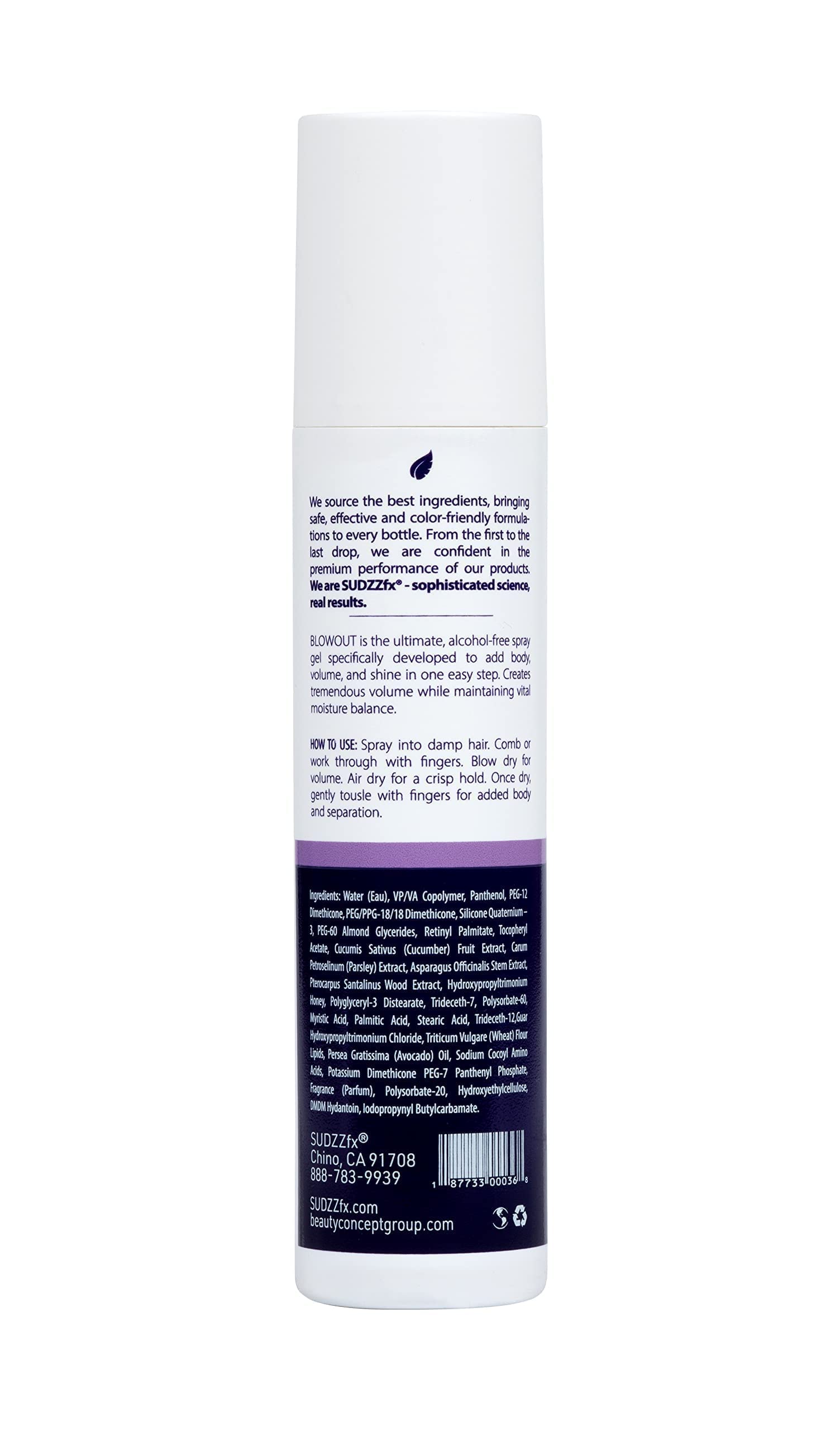 Application SUDZZFX sur cheveux pour un coiffage facile et tenue légère.