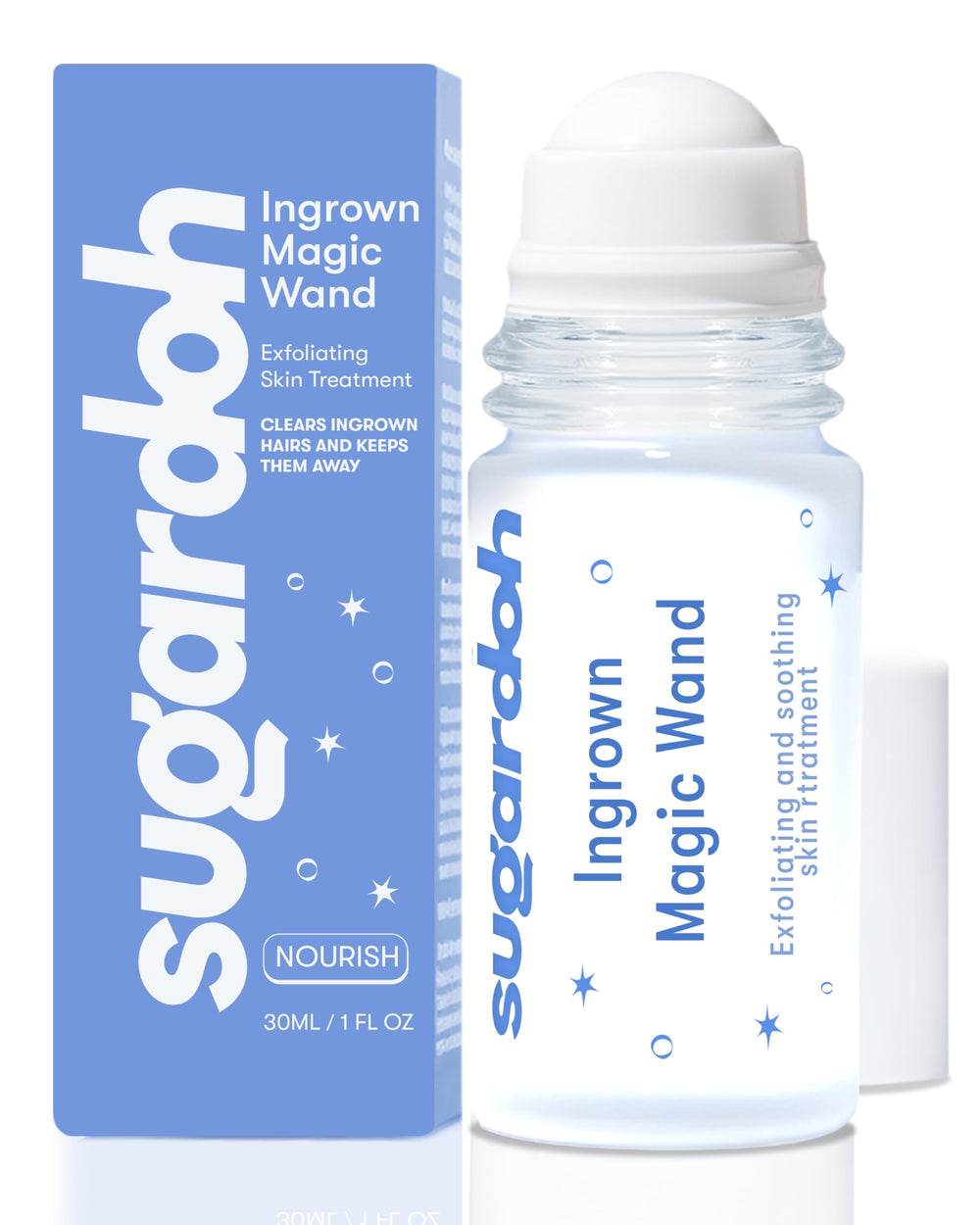 Sugardoh Ingrown Magic Wand: bouteille après épilation pour peau lisse et apaisée.