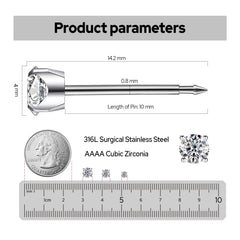 SugarTang zirconia 4 mm à griffes — éclat discret