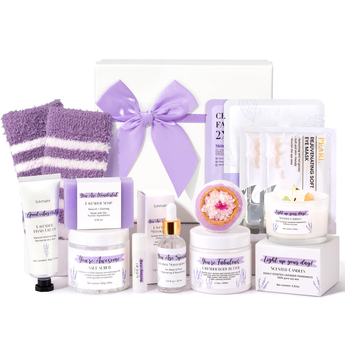 Coffret spa Suhctuptx lavande, moment bien-être à domicile.