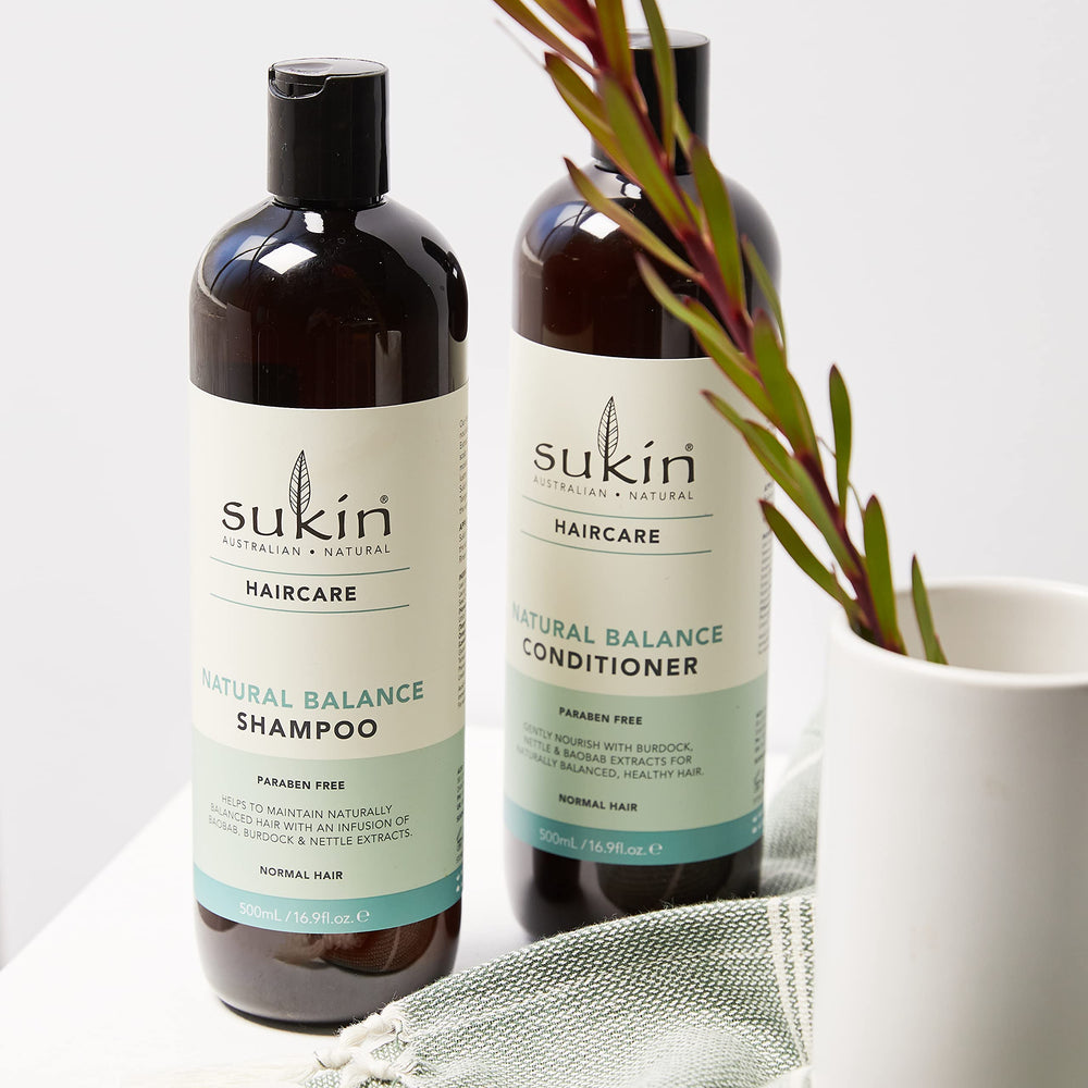 Sukin cheveux normaux après lavage, sensation légère et propres.