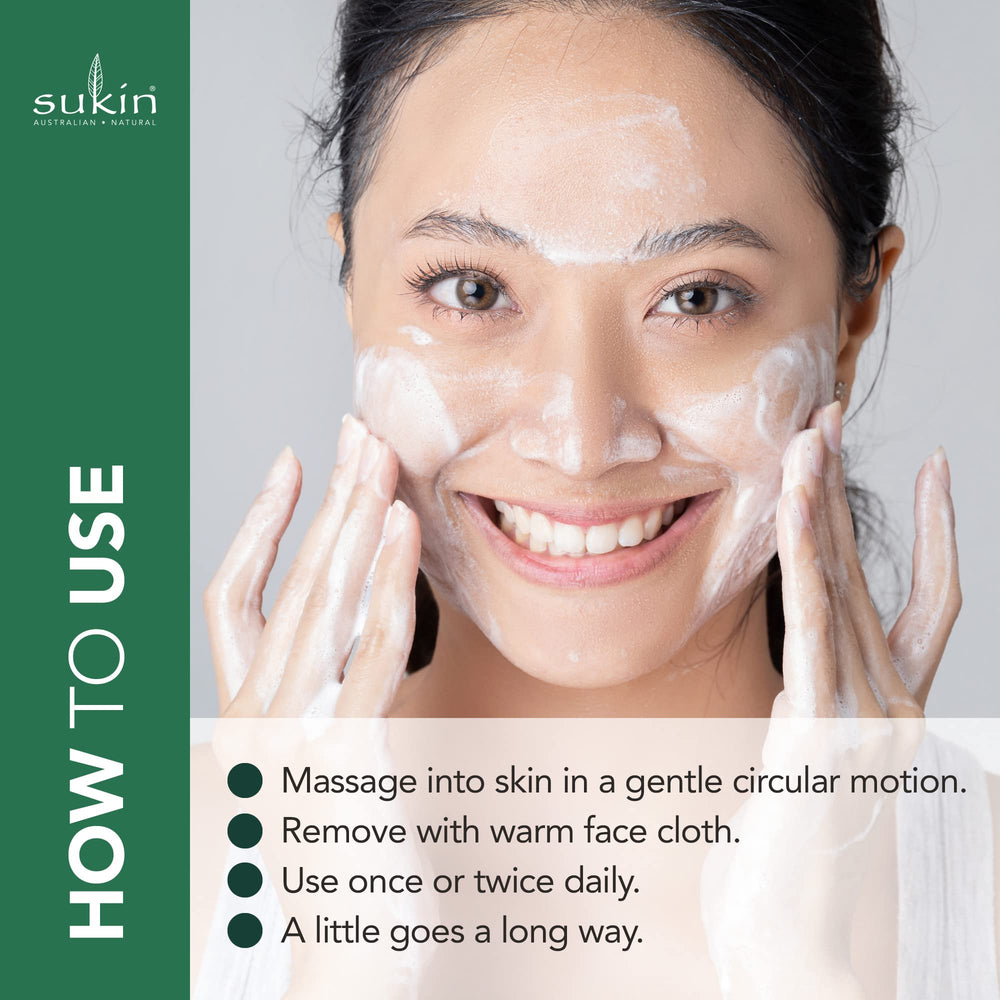 Formule vegan sans parabènes ni sulfates pour le soin du visage Sukin