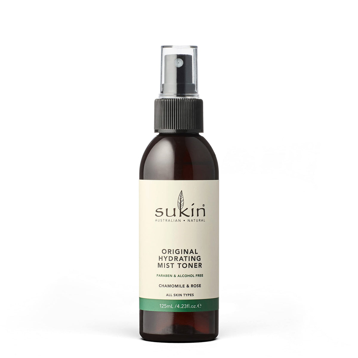 Sukin Organics Brume hydratante visage, eau-de-rose, rafraîchir et hydrater la peau.