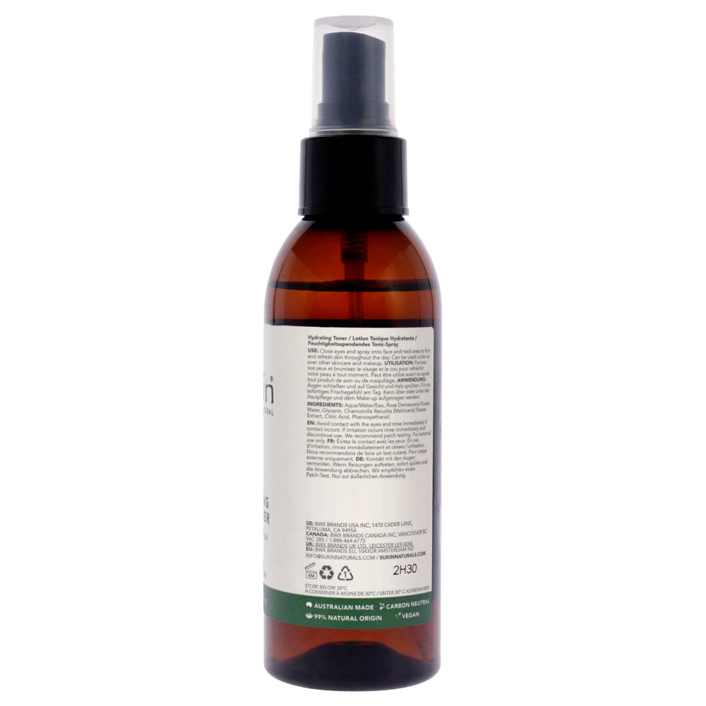Sukin Organics Brume visage rose-pure et frais, rafraîchissement quotidien.