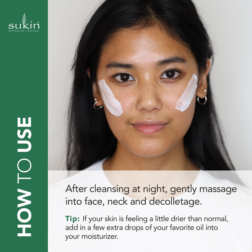 Huile de rose musquée dans la Crème Nuit Sukin Organics pour nourrir profondément.