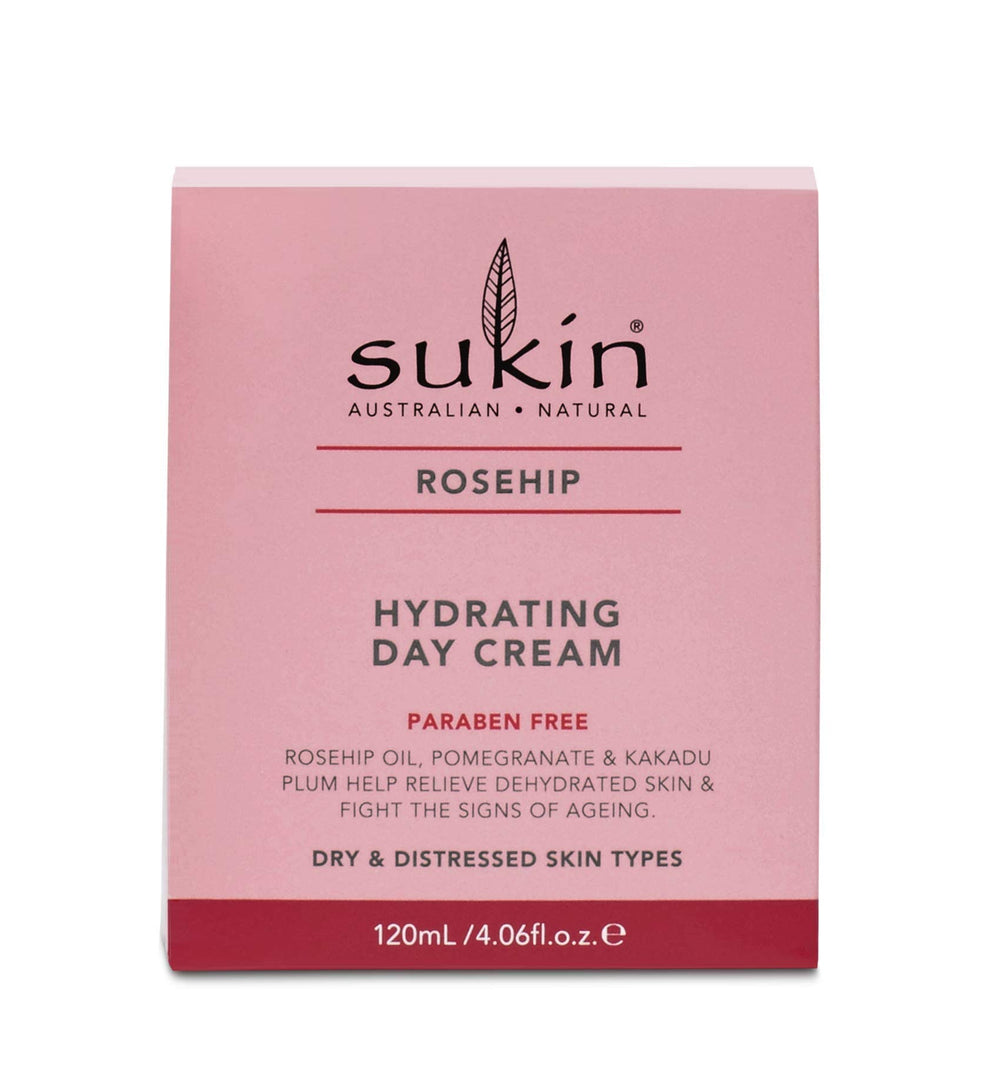 Sukin Rosehip Hydrating Day Cream – Texture soyeuse et nourrissante sans sensation lourde.