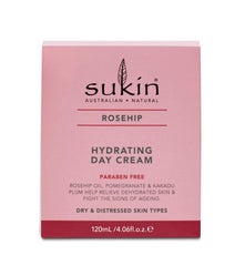 Sukin Rosehip Hydrating Day Cream – Texture soyeuse et nourrissante sans sensation lourde.