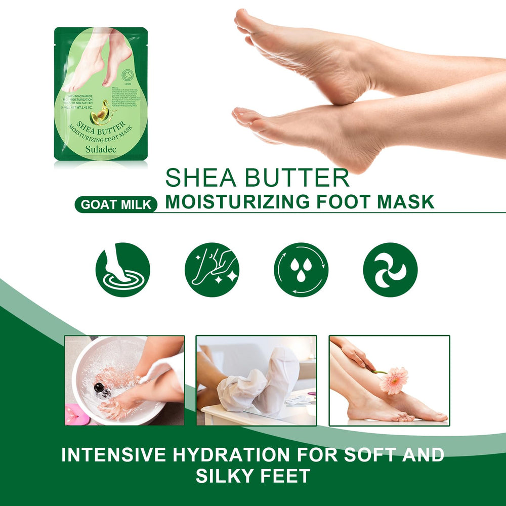 SULADEC Texture crèmeuse du masque pieds offre une expérience confortable.