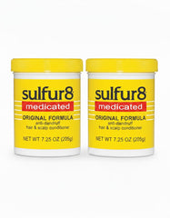 Sulfur 8 bouteille après-shampooing anti-pelliculaire, aide à maîtriser les pellicules visibles.
