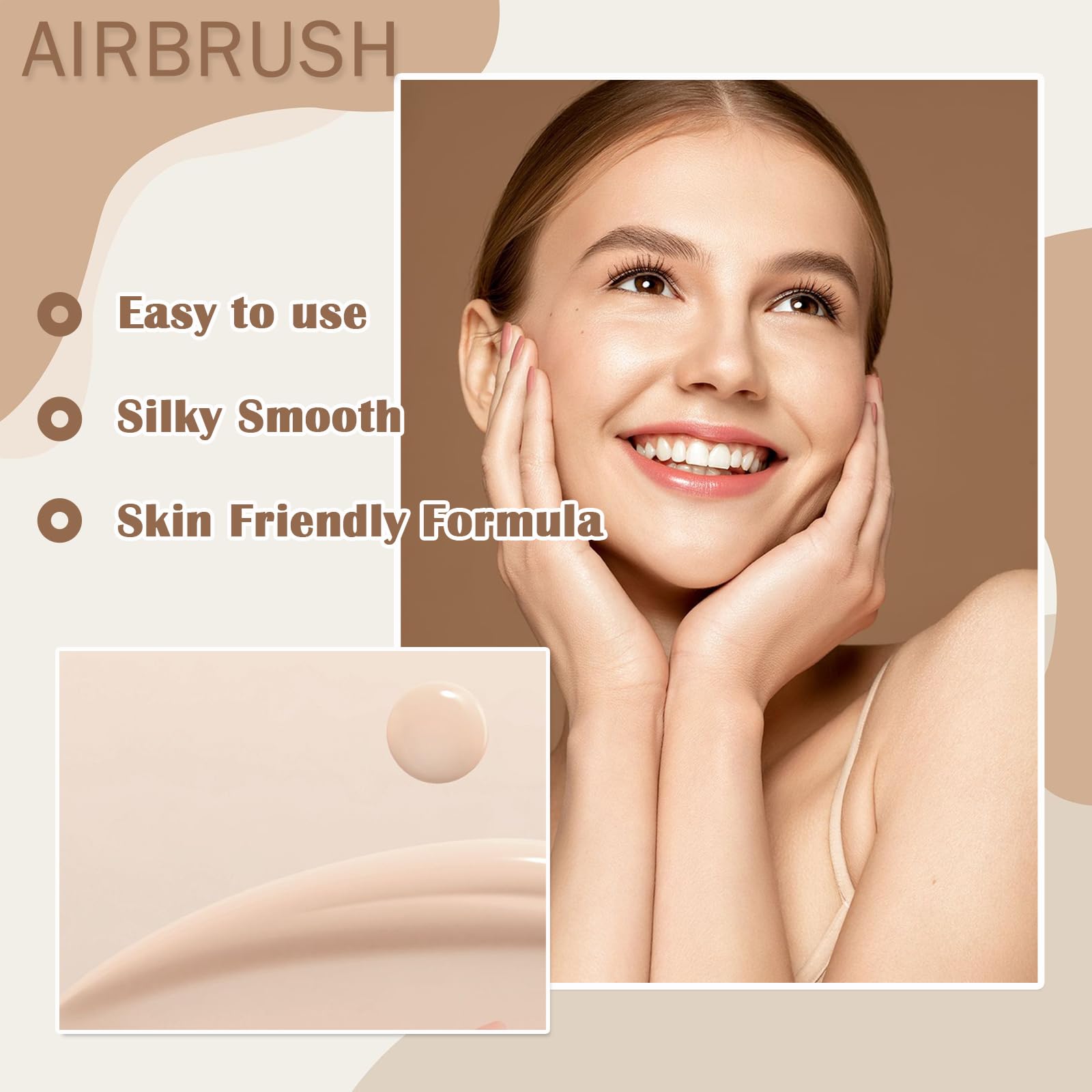 Sulily Airbrush Foundation 03 Nu – fini nu léger pour un look naturel.