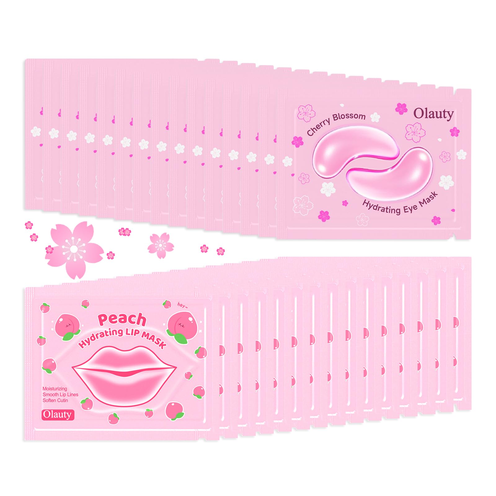 Masques lèvres et patchs yeux Sulily rose, hydratation et lissage.