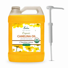 SULU ORGANICS huile cameline – bouteille 1 galon, riche en oméga et antioxydants.