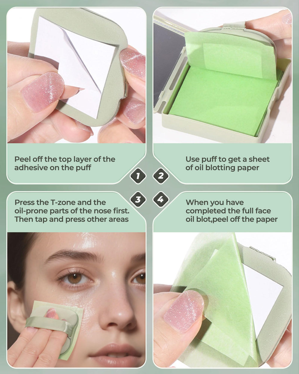 SUMEITANG 300: pouf velours intégré, application hygiénique.