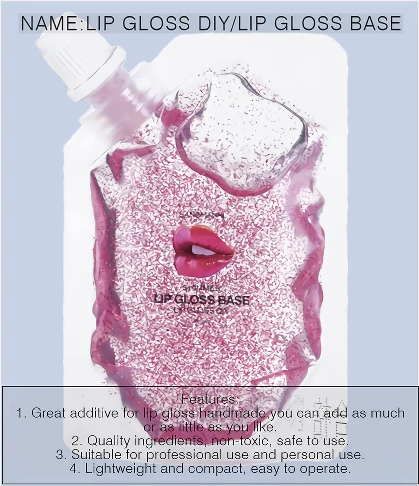 SUMEITANG base brillant à lèvres perle rose, texture douce pour des lèvres souples.