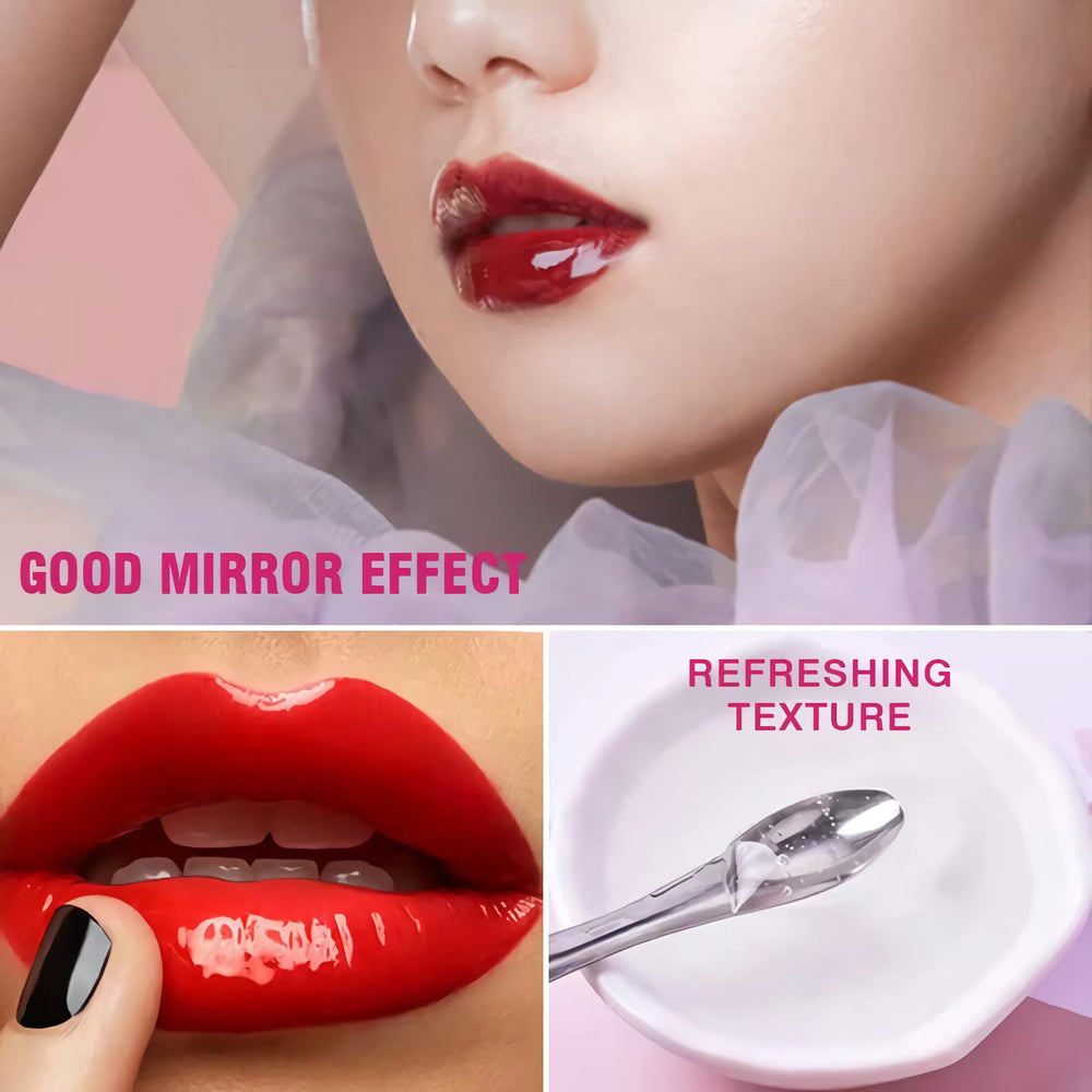 SUMEITANG base brillant à lèvres perle rouge, rendu élégant et durable.