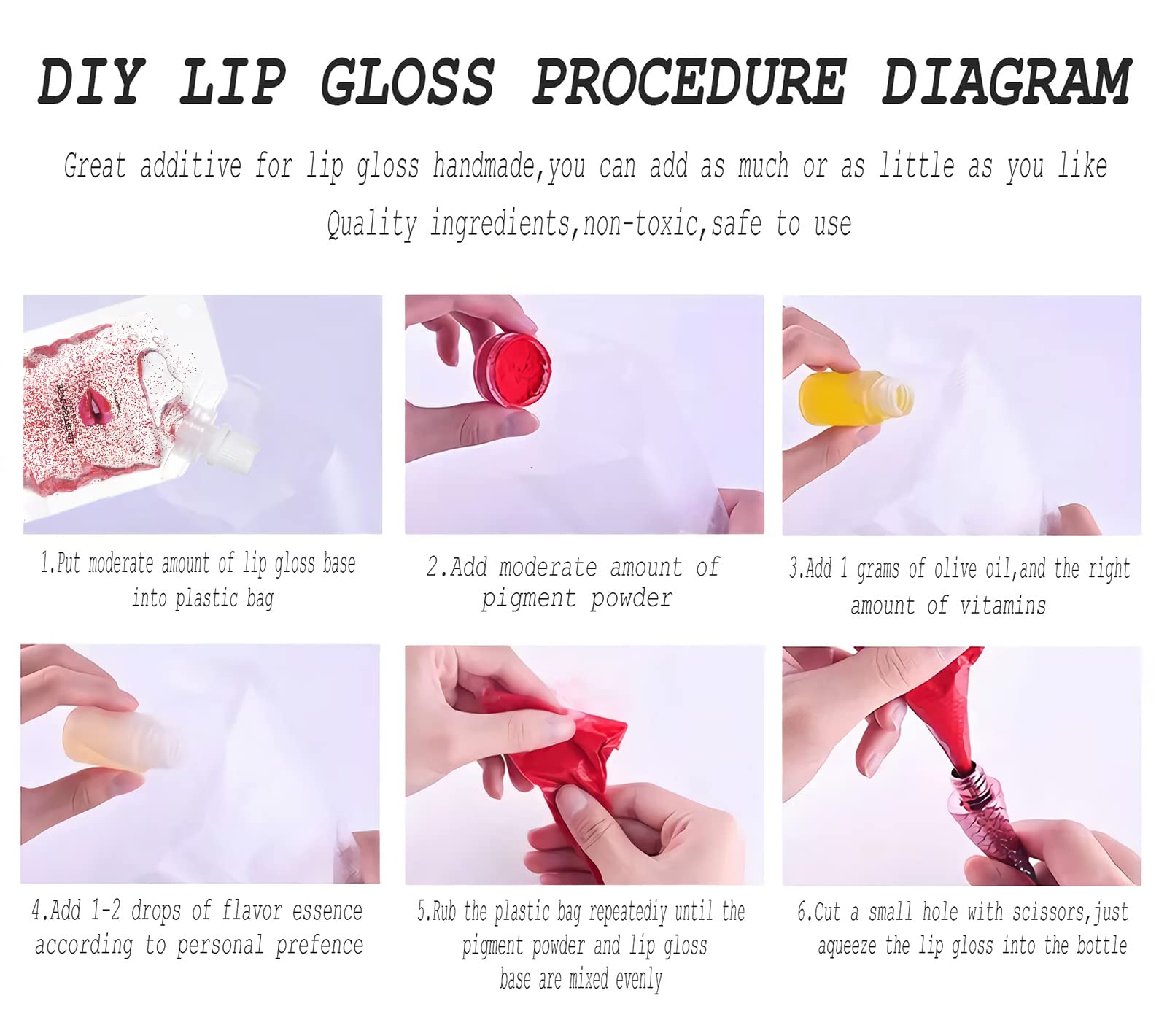 SUMEITANG bouteilles gloss base 20 ml, emballage compact pour vos créations.