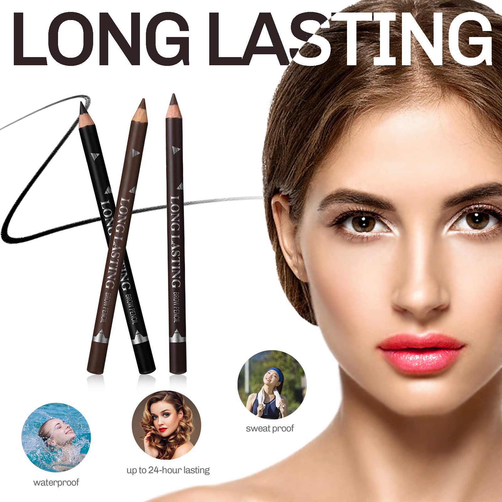 SUMEITANG crayon polyvalent sourcils et yeux, effet naturel.