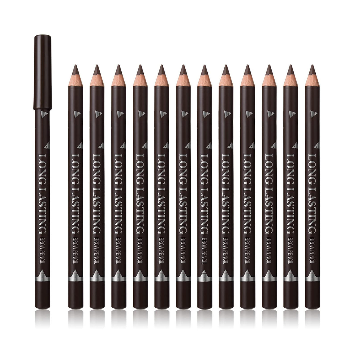 SUMEITANG crayon sourcils noir, 12 pièces, couleur naturelle et tenue longue durée.